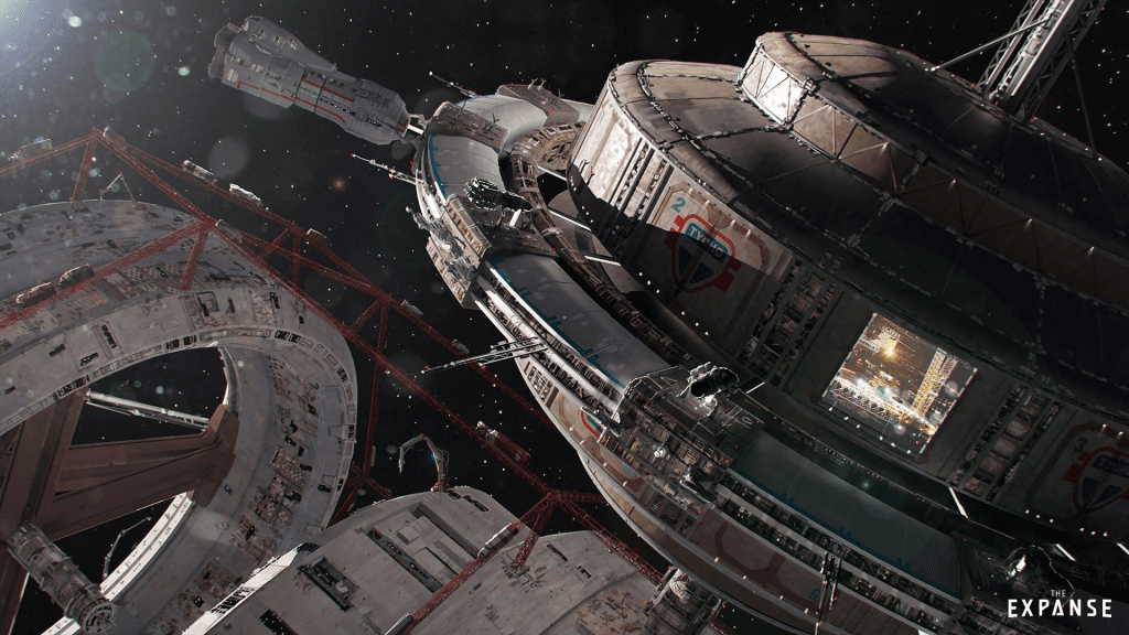 Imagen de la estación espacial Tycho de la serie The Expanse
