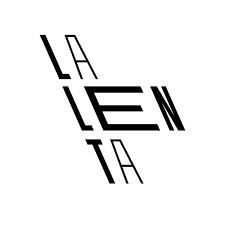 Logo en tres filas donde se leen en cursiva LA LEN TA